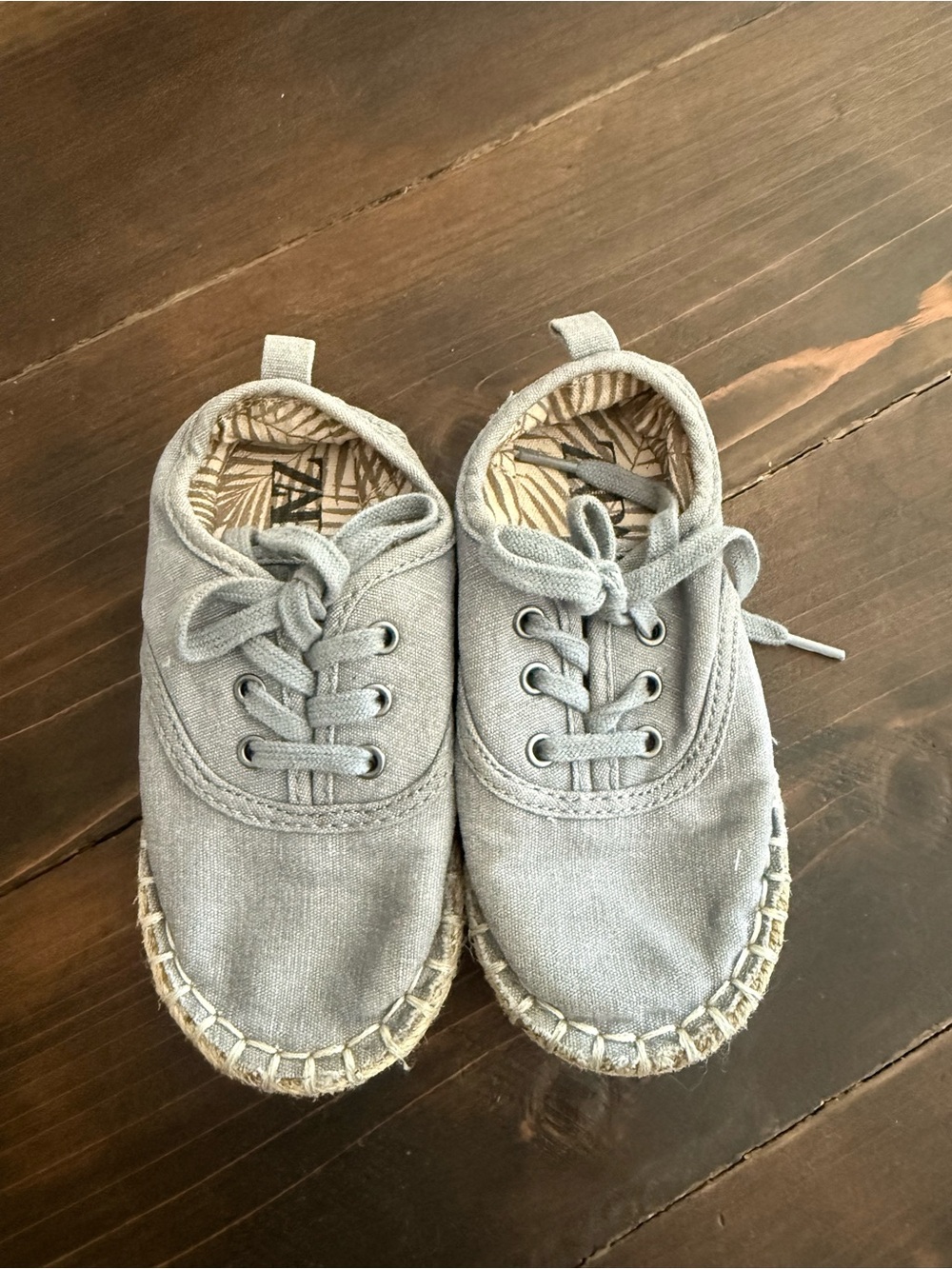 Zara Charcoal Canvas Sneakers Size EUR 25 (8.5/9 Toddler)